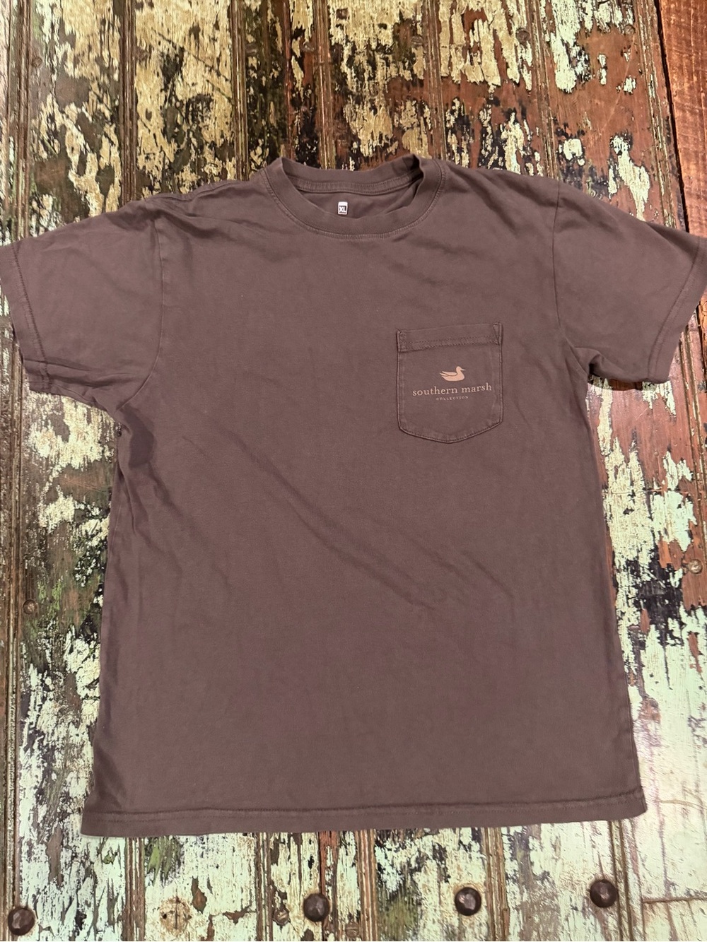 Southern Marsh Kids XL Gray Pocket T-Shirt